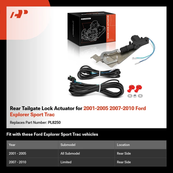 Rear Tailgate Lock Actuator for 2001-2005 2007-2010 Ford Explorer Sport Trac
