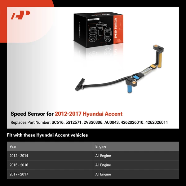 Speed Sensor for 2012-2017 Hyundai Accent