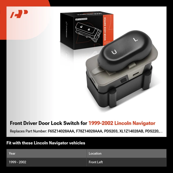 Front Driver Door Lock Switch for 1999-2002 Lincoln Navigator