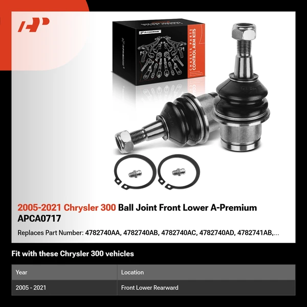 2005-2021 Chrysler 300 Ball Joint Front Lower A-Premium APCA0717