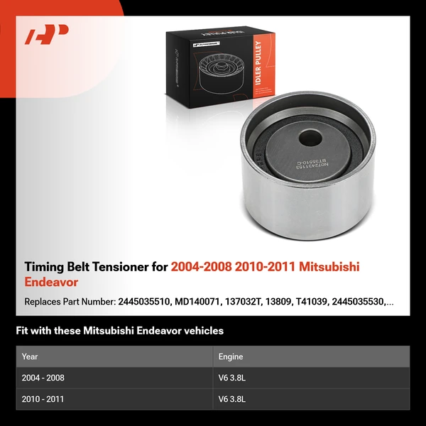 Timing Belt Tensioner for 2004-2008 2010-2011 Mitsubishi Endeavor
