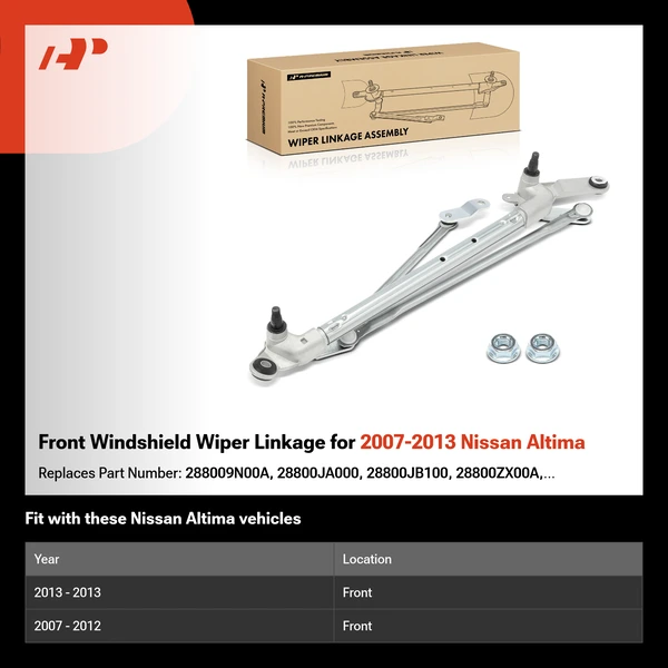 Front Windshield Wiper Linkage for 2007-2013 Nissan Altima