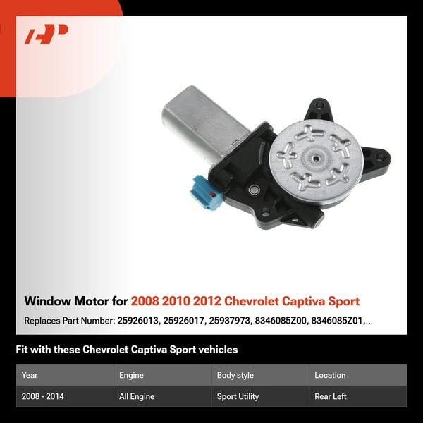 Window Motor for 2008 2010 2012 Chevrolet Captiva Sport