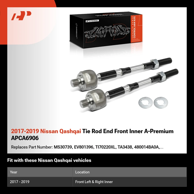 2017-2019 Nissan Qashqai Tie Rod End Front Inner A-Premium APCA6906