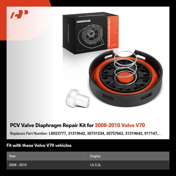 PCV Valve Diaphragm Repair Kit for 2008-2010 Volvo V70