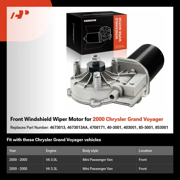 Front Windshield Wiper Motor for 2000 Chrysler Grand Voyager