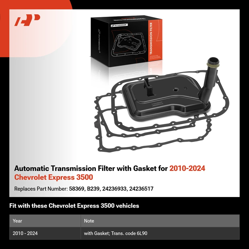 Automatic Transmission Filter with Gasket for 2010-2024 Chevrolet Express 3500