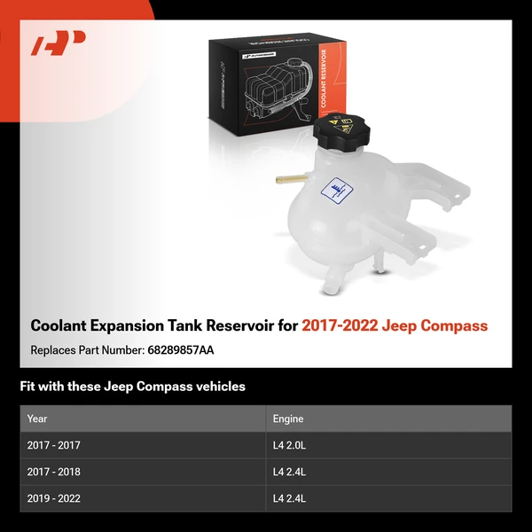 Coolant Expansion Tank Reservoir for 2017-2022 Jeep Compass