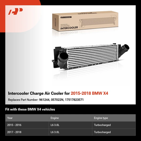Intercooler Charge Air Cooler for 2015-2018 BMW X4