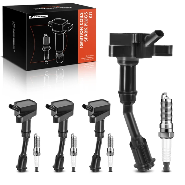 2014-2020 Ford Fusion Ignition Coil and Spark Plug Kit Set of 8 Iridium Series, 3-Pin Terminal A-Premium APIC0800