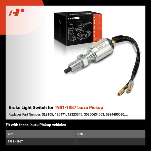 Brake Light Switch for 1981-1987 Isuzu Pickup