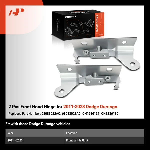 2 Pcs Front Hood Hinge for 2011-2023 Dodge Durango