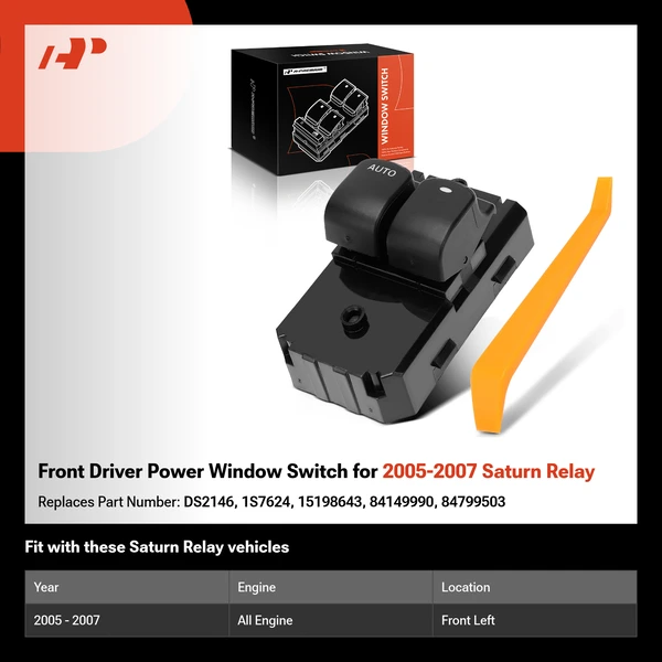 Front Driver Power Window Switch for 2005-2007 Saturn Relay