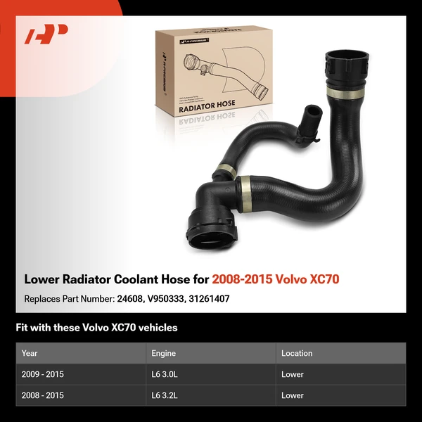 Lower Radiator Coolant Hose for 2008-2015 Volvo XC70