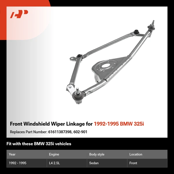Front Windshield Wiper Linkage for 1992-1995 BMW 325i
