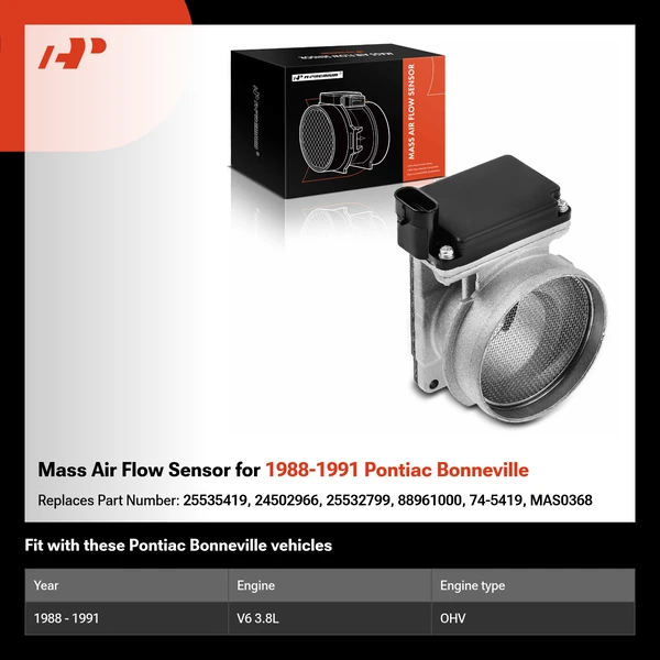 Mass Air Flow Sensor for 1988-1991 Pontiac Bonneville