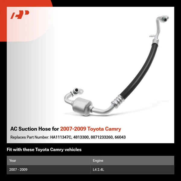 AC Suction Hose for 2007-2009 Toyota Camry