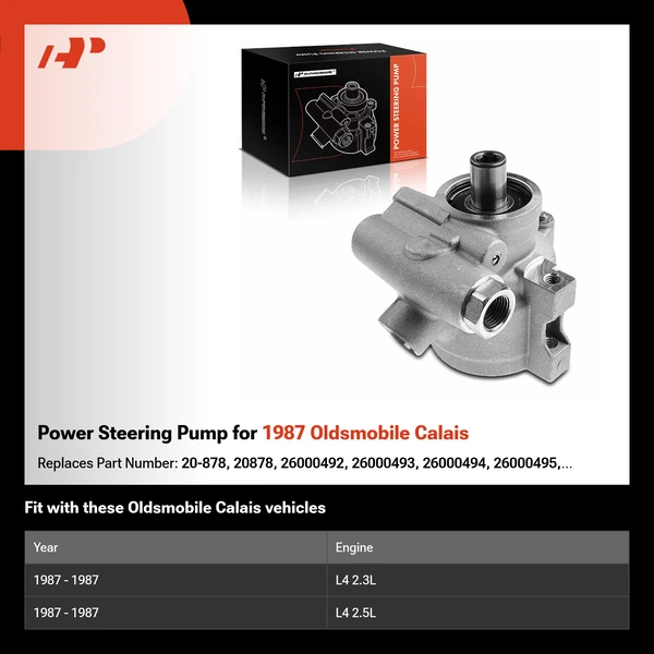 Power Steering Pump for 1987 Oldsmobile Calais