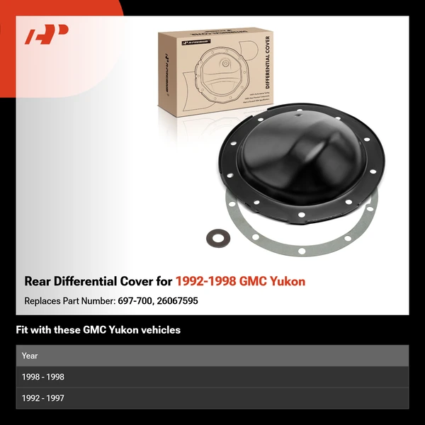 Rear Differential Cover for 1992-1998 GMC Yukon