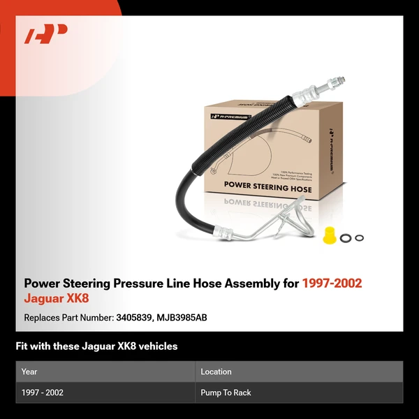 Power Steering Pressure Line Hose Assembly for 1997-2002 Jaguar XK8