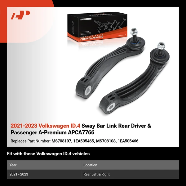 2021-2023 Volkswagen ID.4 Sway Bar Link Rear Driver & Passenger A-Premium APCA7766