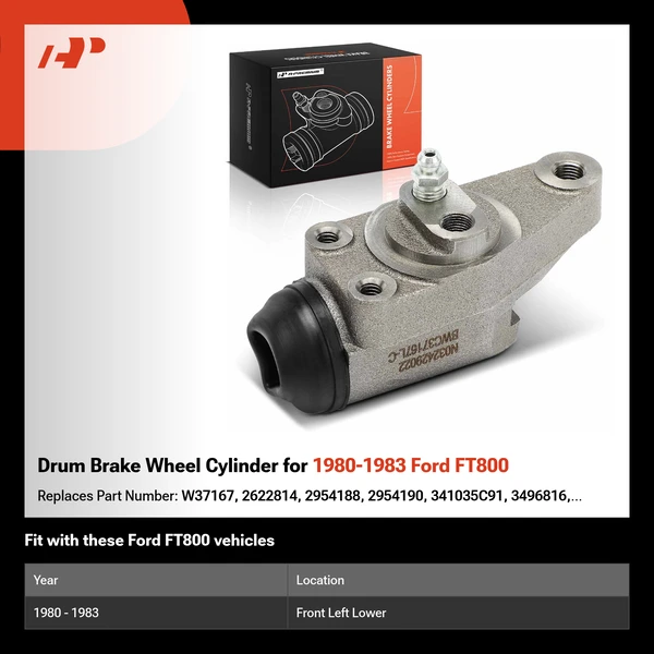 Drum Brake Wheel Cylinder for 1980-1983 Ford FT800