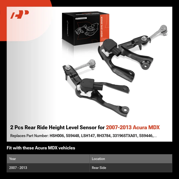 2 Pcs Rear Ride Height Level Sensor for 2007-2013 Acura MDX