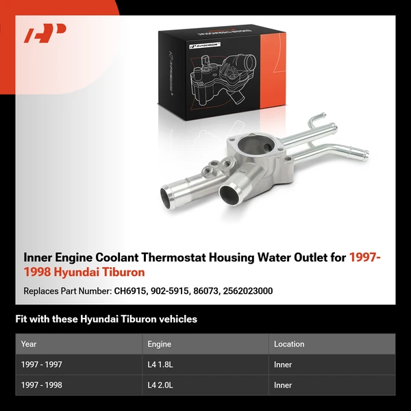 Inner Engine Coolant Thermostat Housing Water Outlet for 1997-1998 Hyundai Tiburon