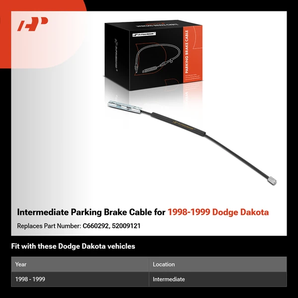 Intermediate Parking Brake Cable for 1998-1999 Dodge Dakota