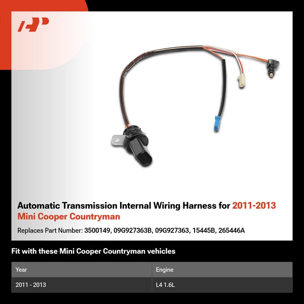 Automatic Transmission Internal Wiring Harness for 2011-2013 Mini Cooper Countryman