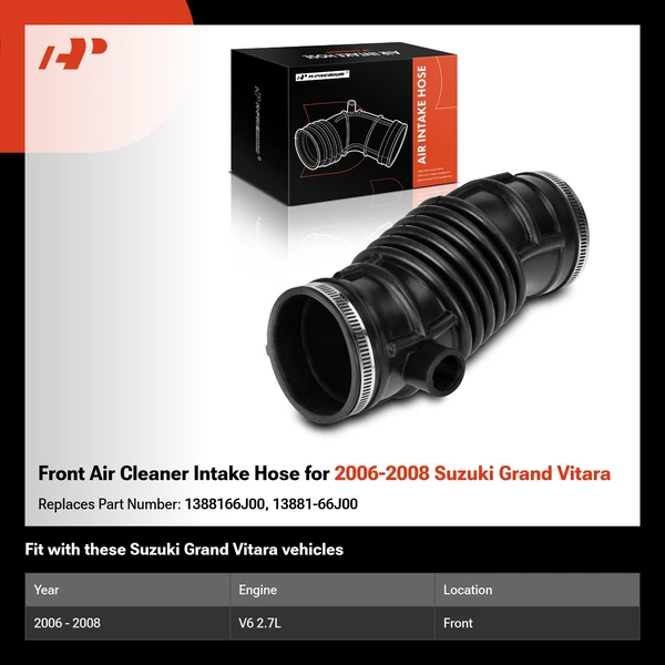 Front Air Cleaner Intake Hose for 2006-2008 Suzuki Grand Vitara