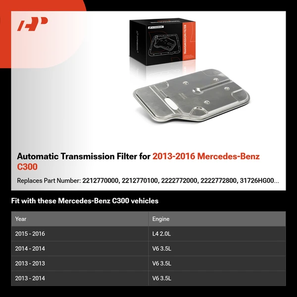 Automatic Transmission Filter for 2013-2016 Mercedes-Benz C300
