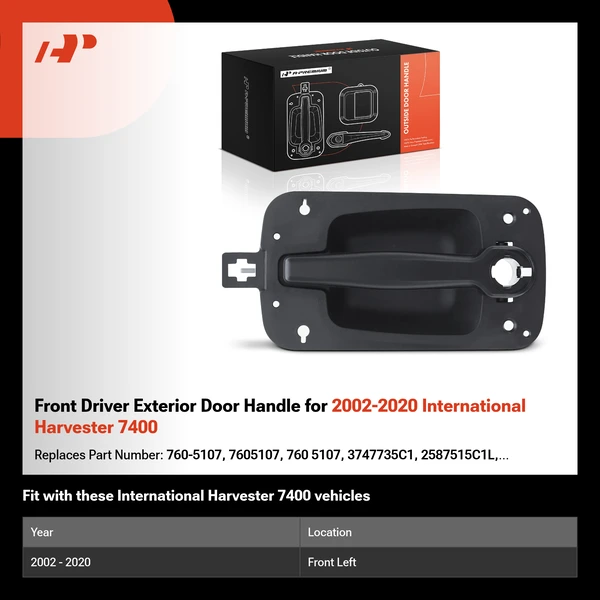 Front Driver Exterior Door Handle for 2002-2020 International Harvester 7400