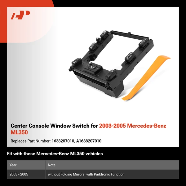 Center Console Window Switch for 2003-2005 Mercedes-Benz ML350