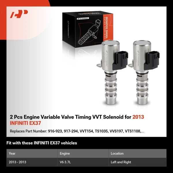 2 Pcs Engine Variable Valve Timing VVT Solenoid for 2013 INFINITI EX37