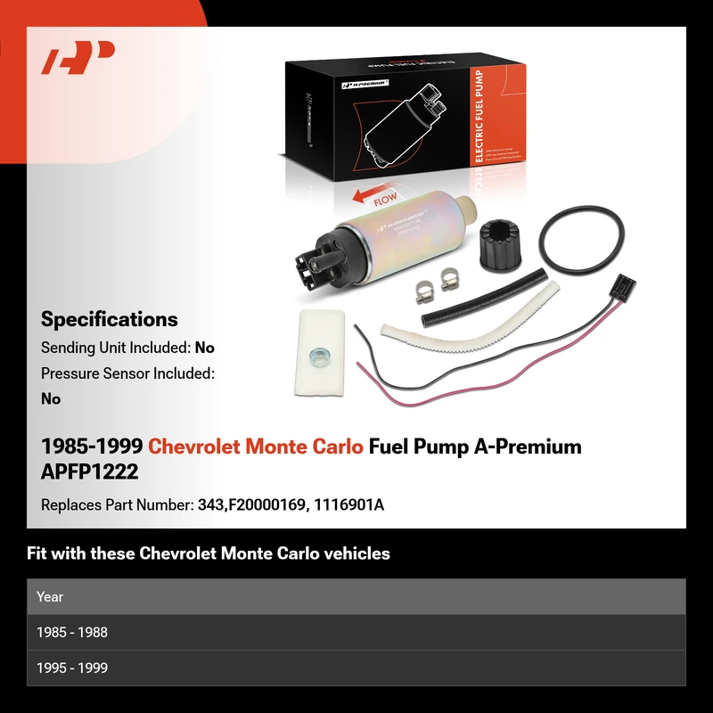 1985-1999 Chevrolet Monte Carlo Fuel Pump A-Premium APFP1222