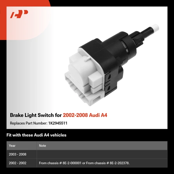 Brake Light Switch for 2002-2008 Audi A4