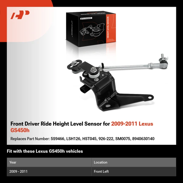Front Driver Ride Height Level Sensor for 2009-2011 Lexus GS450h