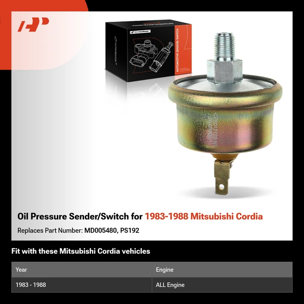 Oil Pressure Sender/Switch for 1983-1988 Mitsubishi Cordia