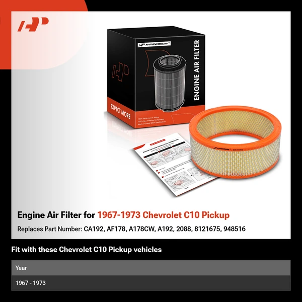 Engine Air Filter for 1967-1973 Chevrolet C10 Pickup