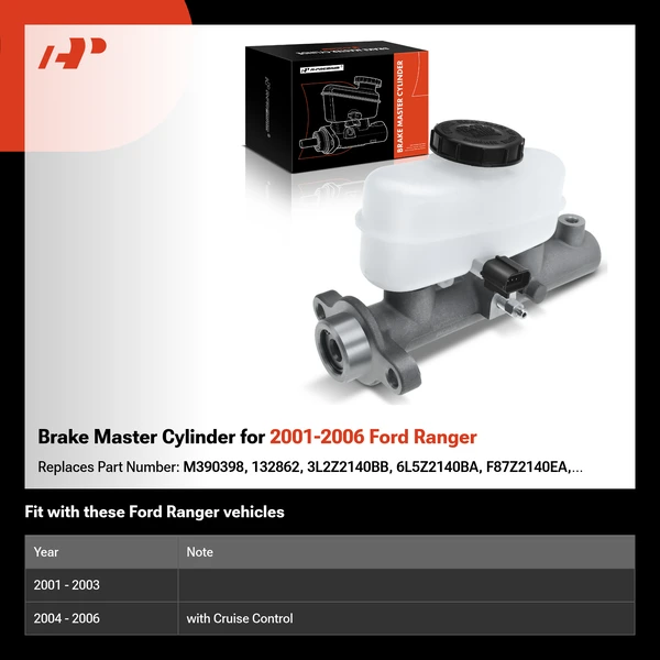 Brake Master Cylinder for 2001-2006 Ford Ranger