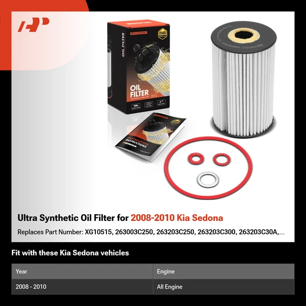 Ultra Synthetic Oil Filter for 2008-2010 Kia Sedona
