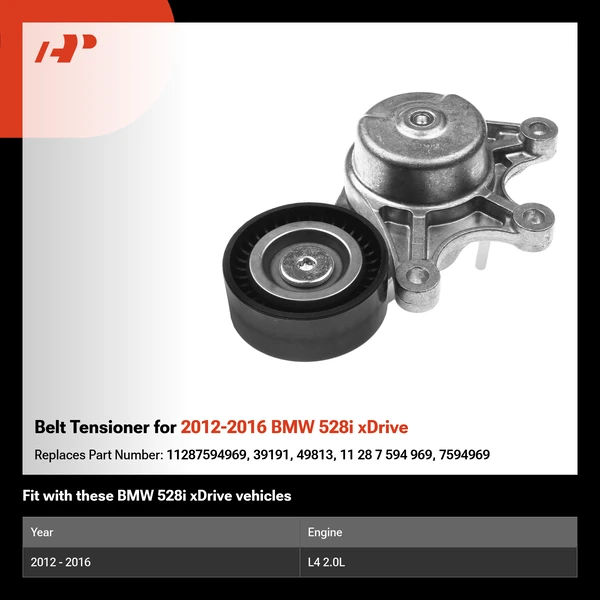 Belt Tensioner for 2012-2016 BMW 528i xDrive