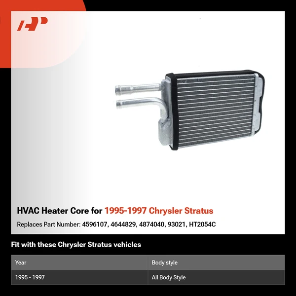 HVAC Heater Core for 1995-1997 Chrysler Stratus