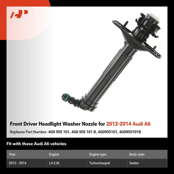 Front Driver Headlight Washer Nozzle for 2012-2014 Audi A6