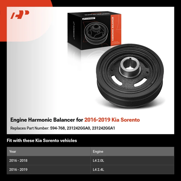 Engine Harmonic Balancer for 2016-2019 Kia Sorento