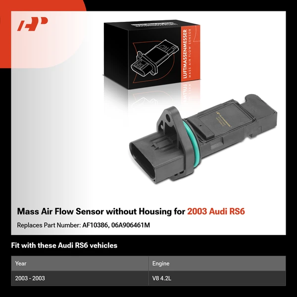 Mass Air Flow Sensor without Housing for 2003 Audi RS6