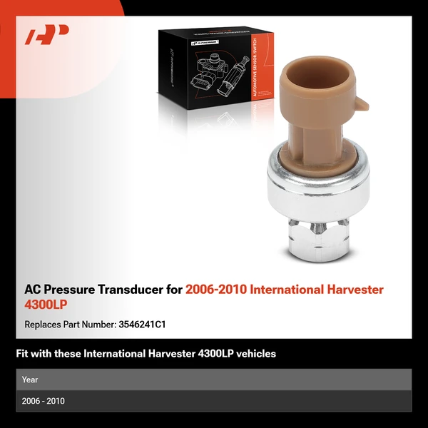AC Pressure Transducer for 2006-2010 International Harvester 4300LP