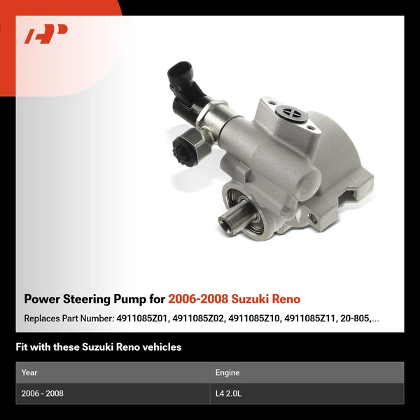 Power Steering Pump for 2006-2008 Suzuki Reno
