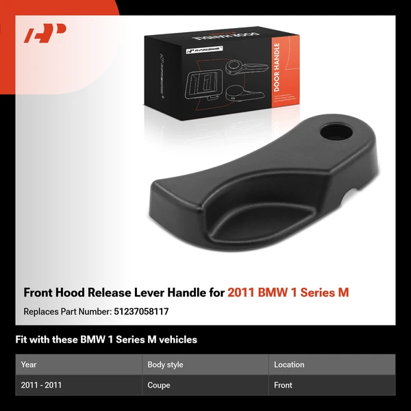 Front Hood Release Lever Handle for 2011 BMW 1 Series M